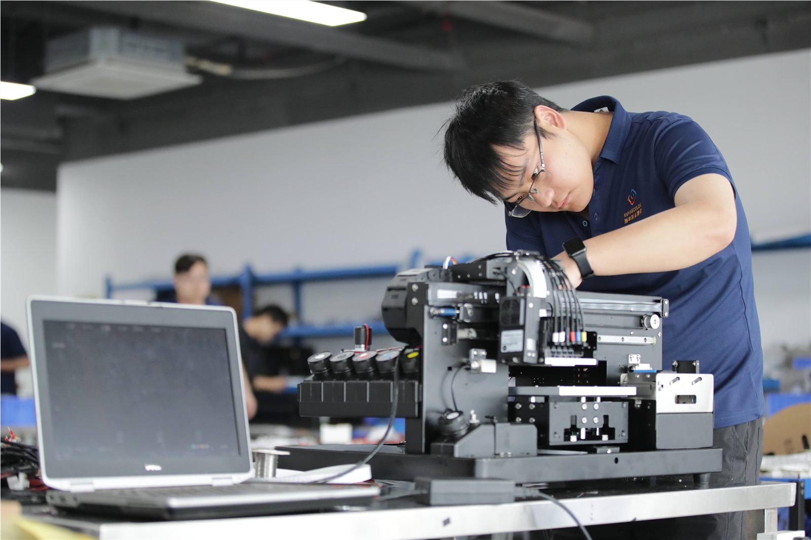 Complete view of UV print-module hardware development