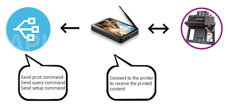 Control a printer locally workflow